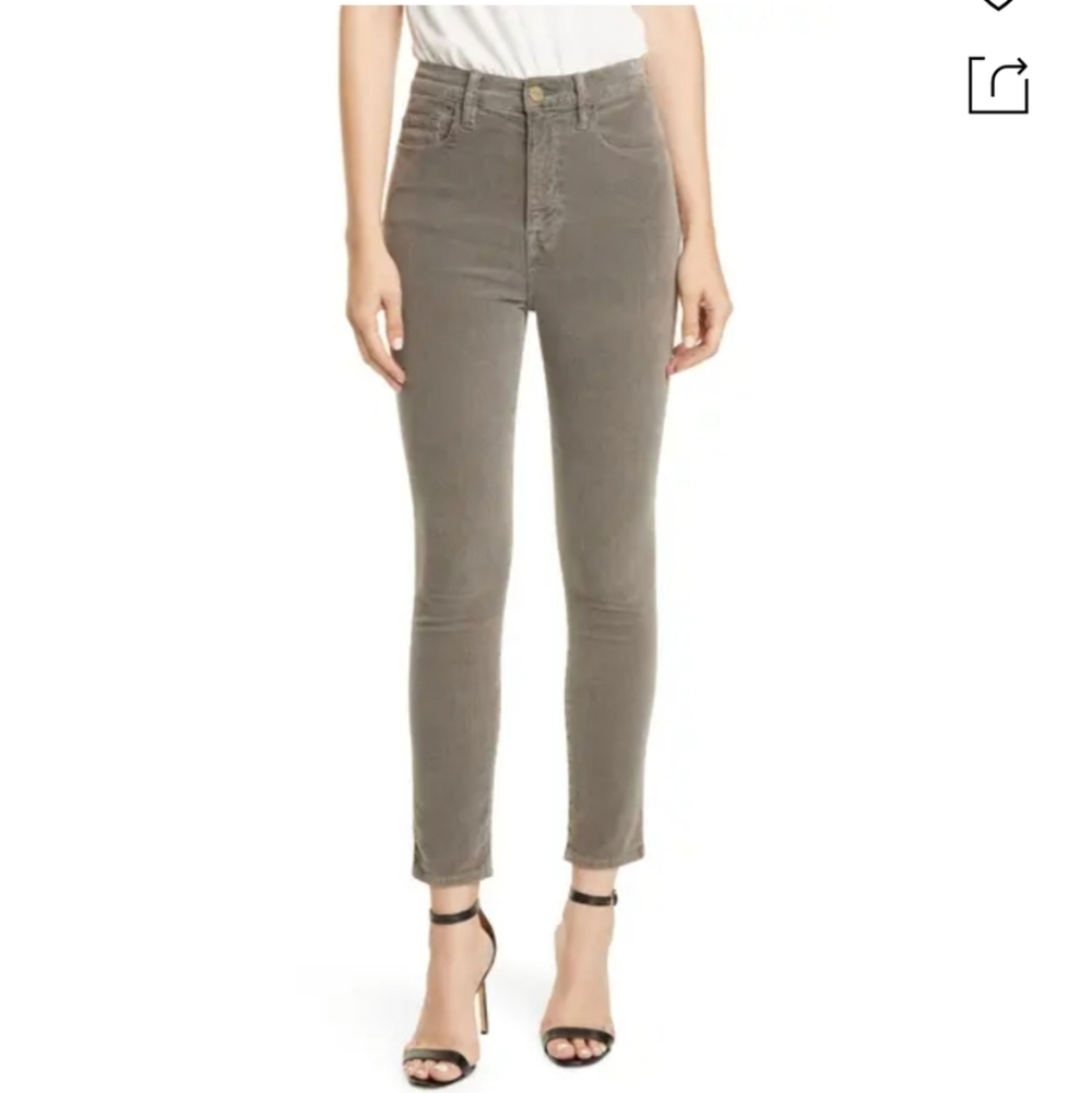NWT FRAME ali high rise cigarette corduroy pant